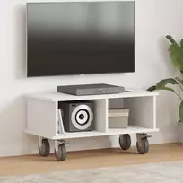 TV staliukas Televizoriaus stovas Balta 68,5 x 35 x 35 cm Apdirbta mediena