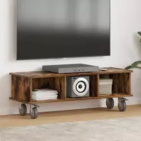 TV staliukas Televizoriaus stovas Rūkyta ąžuolas 100 x 35 x 35 cm