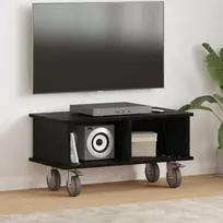 TV staliukas Televizoriaus stovas Juodas ąžuolas 68,5 x 35 x 35 cm
