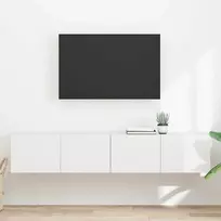 TV staliukas TV sieninė spintelė 2 pcs Balta 78,5 x 31 x 29,5 cm