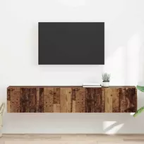 TV staliukas TV sieninė spintelė 2 pcs Senovinis medis 78,5 x 31 x 29,5 cm