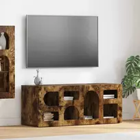 TV staliukas Televizoriaus spintelė Rūkyta ąžuolas 100 x 35 x 40 cm