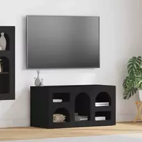 TV staliukas Televizoriaus spintelė Juoda 80 x 35 x 40 cm Apdirbta mediena