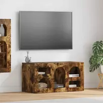 TV staliukas Televizoriaus spintelė Rūkyta ąžuolas 80 x 35 x 40 cm