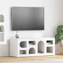TV staliukas Televizoriaus spintelė Balta 100 x 35 x 40 cm Apdirbta mediena