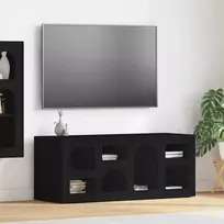 TV staliukas Televizoriaus spintelė Juoda 100 x 35 x 40 cm Apdirbta mediena