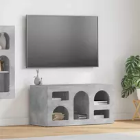 TV staliukas Televizoriaus spintelė Betono pilka 80 x 35 x 40 cm