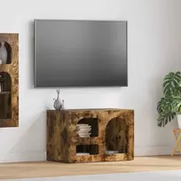 TV staliukas Televizoriaus spintelė Rūkyta ąžuolas 60 x 35 x 40 cm