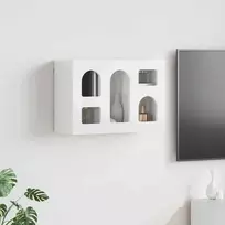 Pakabinama spintelė Aukštai blizganti balta 60 x 20 x 40 cm