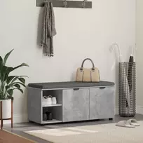 Koridoriaus suolas su pagalve Betono Pilka 100 x 38 x 46 cm