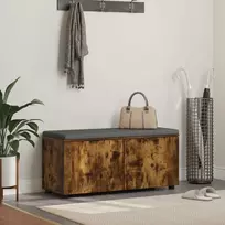 Koridoriaus suolas su pagalve Rūkytas Ąžuolas 100 x 38 x 46 cm