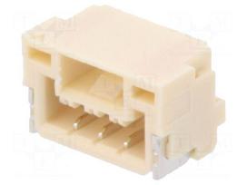 Socket | wire-board | male | GH | 1.25mm | PIN: 3 | SMT | 50V | 1A | horizontal