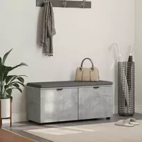 Koridoriaus suolas su pagalve Betono Pilka 100 x 38 x 46 cm