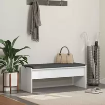 Koridoriaus suolas su pagalve Balta 103 x 38 x 40 cm