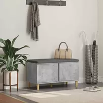 Koridoriaus suolas su pagalve Betono Pilka 80 x 38 x 46 cm