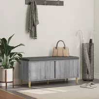Koridoriaus suolas su pagalve Pilka Sonoma 100 x 38 x 46 cm