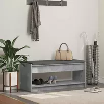 Koridoriaus suolas su pagalve Betono Pilka 103 x 38 x 45 cm