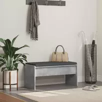 Koridoriaus suolas su pagalve Betono pilka 83 x 38 x 40 cm