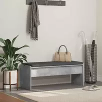 Koridoriaus suolas su pagalve Betono pilka 103 x 38 x 40 cm