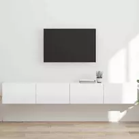 TV staliukas TV sieninė spintelė 2 pcs Blizgus baltas 98 x 31 x 29,5 cm