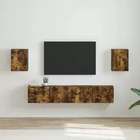 TV staliukas TV sieninė spintelė 2 pcs Rūkyta ąžuolas 30 x 31 x 40 cm