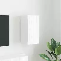 TV staliukas TV sieninė spintelė Blizgus baltas 30 x 31 x 60 cm