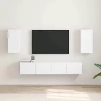 TV staliukas TV sieninė spintelė 2 pcs Balta 30 x 31 x 60 cm