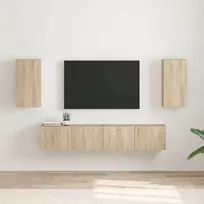 TV staliukas TV sieninė spintelė 2 pcs Sonoma 30 x 31 x 60 cm