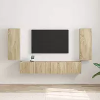 TV staliukas TV sieninė spintelė 2 pcs Sonoma 30 x 31 x 80 cm