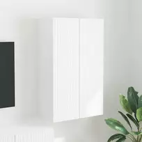TV staliukas TV sieninė spintelė Balta 59,5 x 31 x 100 cm Apdirbta mediena