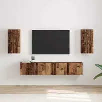 TV staliukas TV sieninė spintelė 2 pcs Senovinis medis 30 x 31 x 60 cm