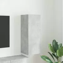 TV staliukas TV sieninė spintelė Betoninė 30 x 31 x 80 cm Apdirbta mediena