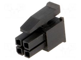 Plug | wire-board | female | Micro MATE-N-LOK | 3mm | PIN: 4 | for cable
