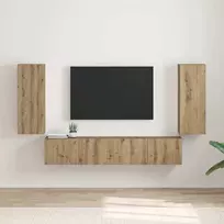 TV staliukas TV sieninė spintelė 2 pcs Meistrų ąžuolas 30 x 31 x 80 cm