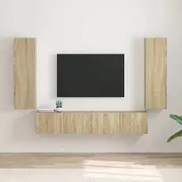 TV staliukas TV sieninė spintelė 2 pcs Sonoma 30 x 31 x 100 cm