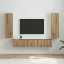 TV staliukas TV sieninė spintelė 2 pcs Meistrų ąžuolas 30 x 31 x 100 cm