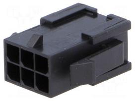 Plug | wire-wire | male | Micro-Fit 3.0 | 3mm | PIN: 6 | w/o contacts