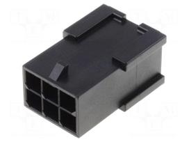 Plug | wire-wire | male | Micro-Fit 3.0 | 3mm | PIN: 6 | w/o contacts