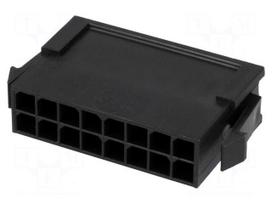 Plug | wire-wire | male | Micro-Fit 3.0 | 3mm | PIN: 16 | w/o contacts