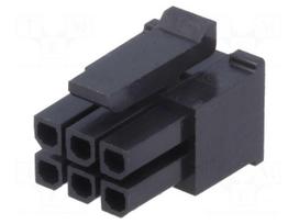Plug | wire-board | female | Micro-Fit 3.0 | 3mm | PIN: 6 | w/o contacts