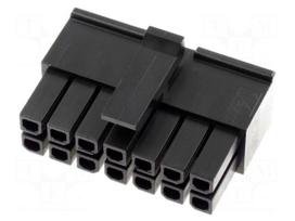Plug | wire-board | female | Micro-Fit 3.0 | 3mm | PIN: 14 | w/o contacts