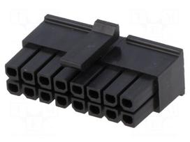 Plug | wire-board | female | Micro-Fit 3.0 | 3mm | PIN: 16 | w/o contacts