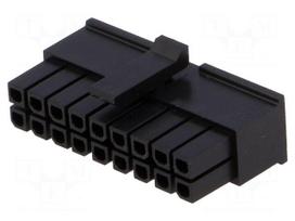 Plug | wire-board | female | Micro-Fit 3.0 | 3mm | PIN: 18 | w/o contacts