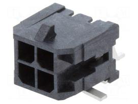 Socket | wire-board | male | Micro-Fit 3.0 | 3mm | PIN: 4 | Glow-Wire | SMT