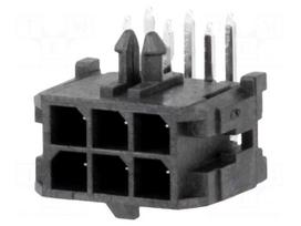 Socket | wire-board | male | Micro-Fit 3.0 | 3mm | PIN: 6 | THT | 5A | tinned