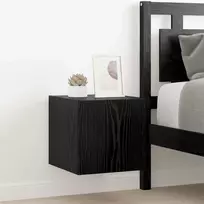 TV staliukas TV sieninė spintelė su LED Juodas ąžuolas 30,5 x 35 x 30 cm