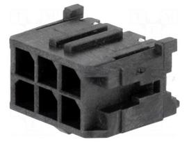 Socket | wire-board | male | Micro-Fit 3.0 | 3mm | PIN: 6 | THT | 5A | tinned