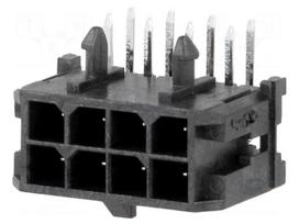 Socket | wire-board | male | Micro-Fit 3.0 | 3mm | PIN: 8 | THT | 5A | tinned