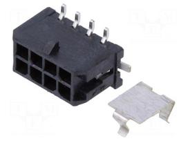 Socket | wire-board | male | Micro-Fit 3.0 | 3mm | PIN: 8 | Glow-Wire | SMT