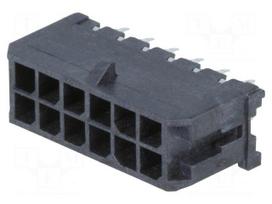 Socket | wire-board | male | Micro-Fit 3.0 | 3mm | PIN: 12 | THT | 5A | 600V